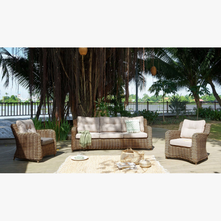 Barna kerti rattan ülőgarnitúra, Barakaldo  - 1