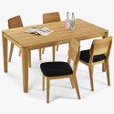 Bővíthető tölgyfa asztal és székek, Houston + Bergen  - 0
