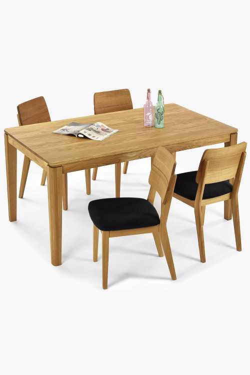 Bővíthető tölgyfa asztal és székek, Houston + Bergen  - 0