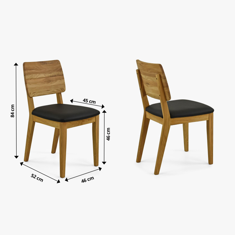 Bővíthető tölgyfa asztal és székek, Houston + Bergen  - 5