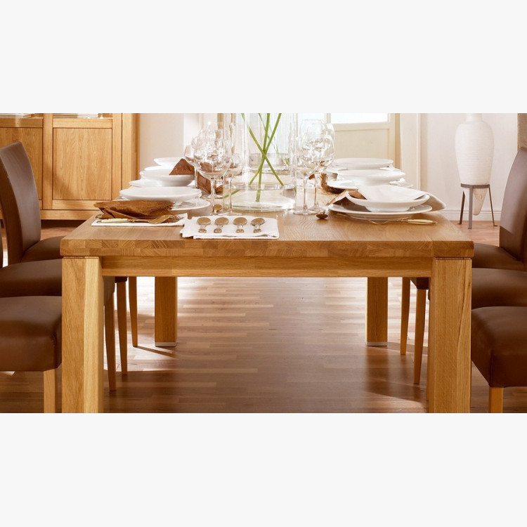 Masszív tölgyfa étkezőasztal, Alexandra 210 x 100  - 1