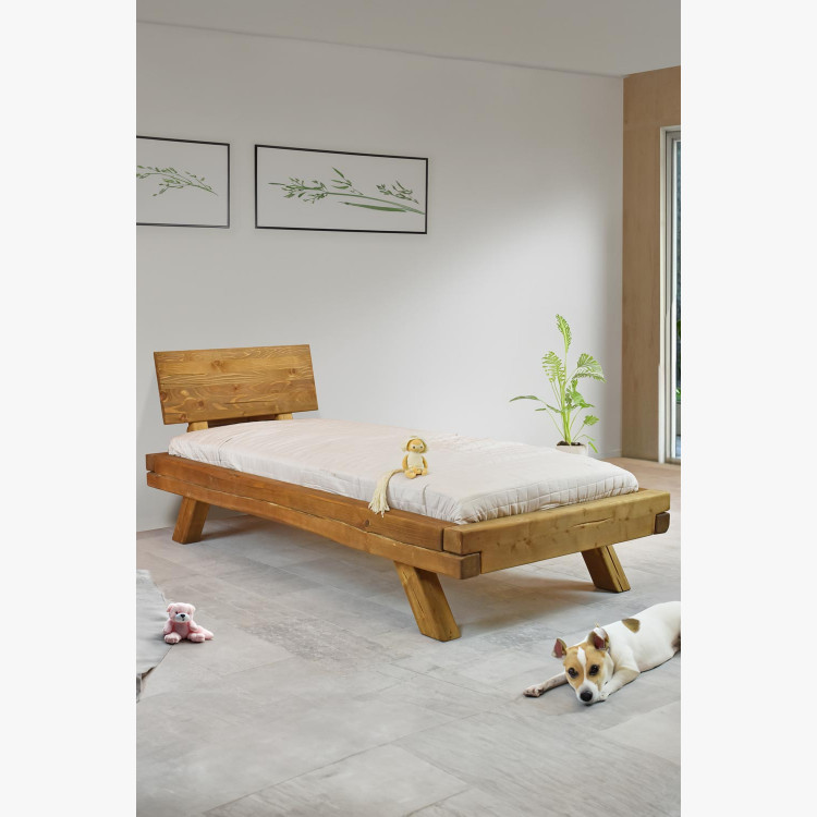 Egyszemélyes ágy Miky gerendákból 90 x 200 cm  - 8