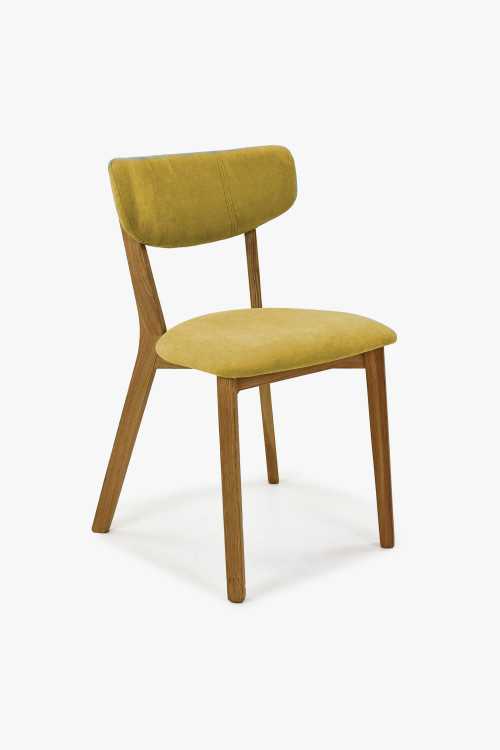 Kárpitos szék - tölgyfa lábak, Amisa sárga  - 1