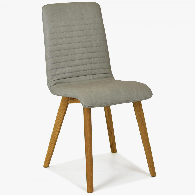 Szék Lara - Arosa , Ecru bőrhatású szürke  - 1