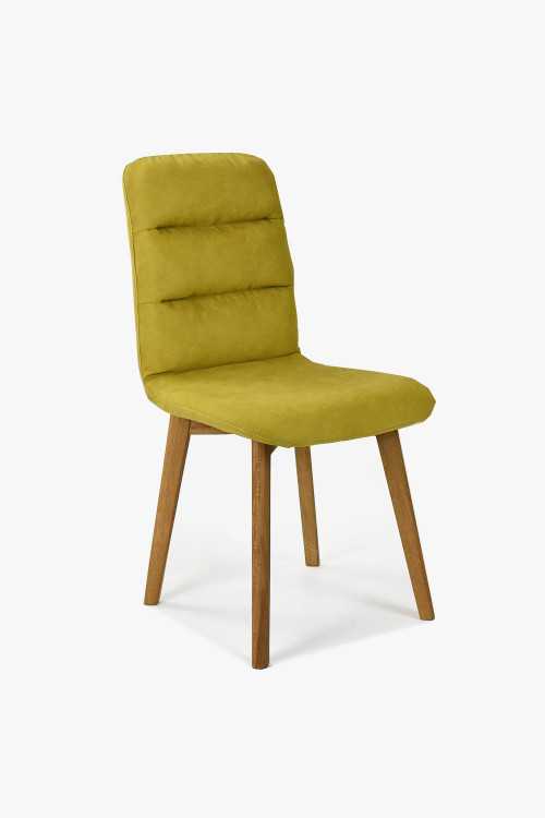Kényelmes szék, sárga - tölgyfa lábak Orlando  - 1