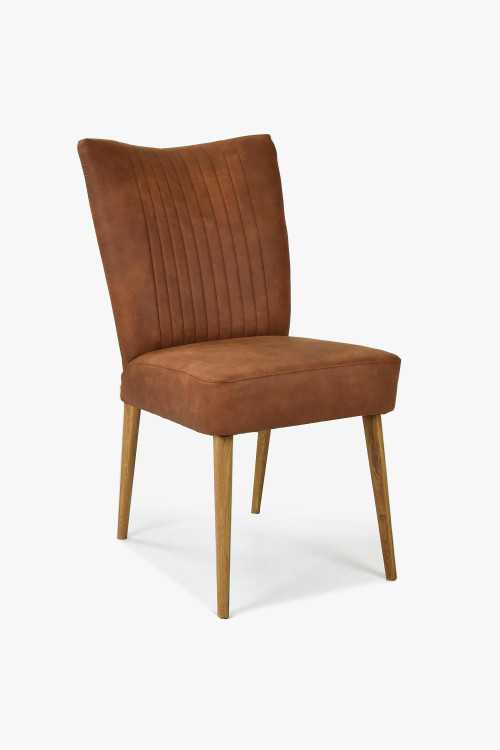 Elegáns szék Valencia - lekerekített tölgyfa lábak, konyak  - 1