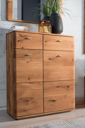 Komód - Tölgyfa tömörfa cipőtartó, Texas 10  - 1 2