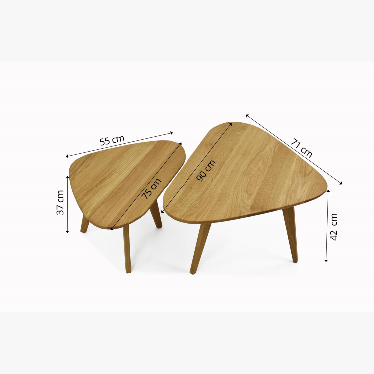 Tömör tölgyfa asztalkészlet, Dino  - 3