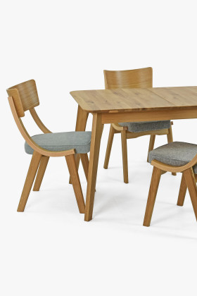 Rozsdafíjás tömörfa étkezőasztal 120 x 80  - 0 2