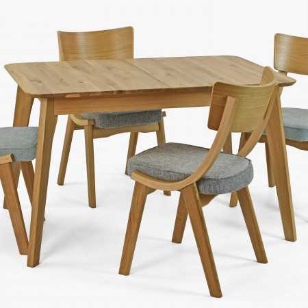 Rozsdafíjás tömörfa étkezőasztal 120 x 80  - 2