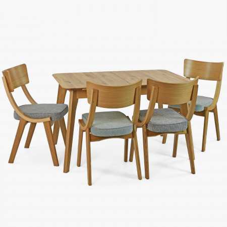 Rozsdafíjás tömörfa étkezőasztal 120 x 80  - 9