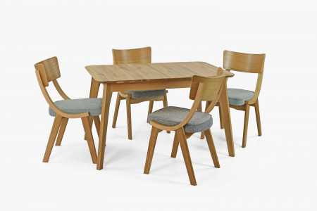 Rozsdafíjás tömörfa étkezőasztal 120 x 80  - 10