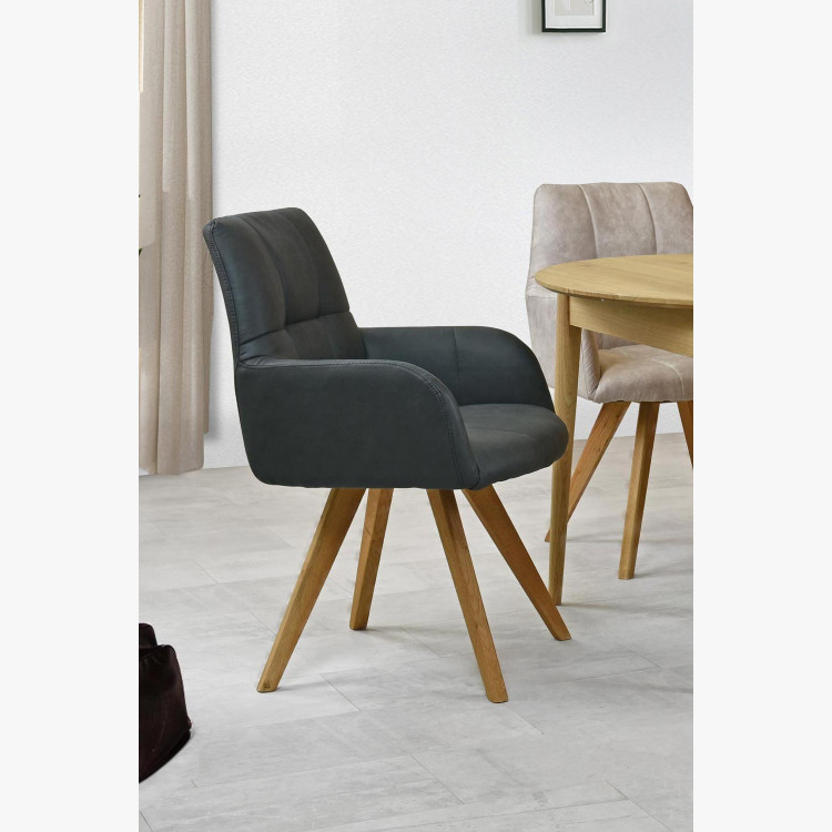 Étkezőszék fekete szövettel, Nebolo  - 6