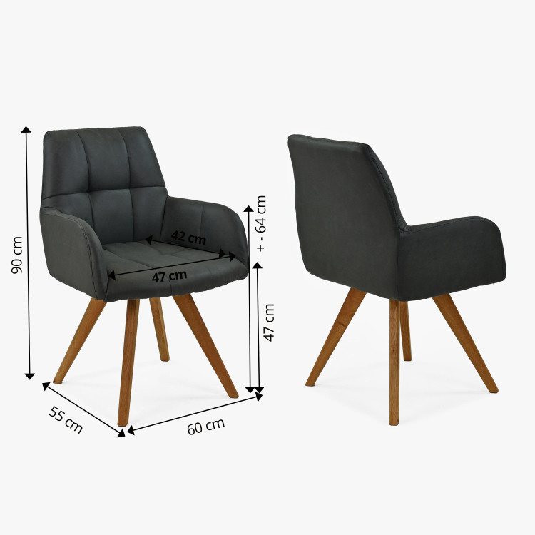 Étkezőszék fekete szövettel, Nebolo  - 8