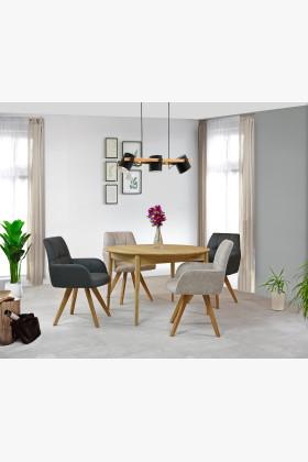 Étkezőszék világosszürke szövettel, Nebolo  - 0 2