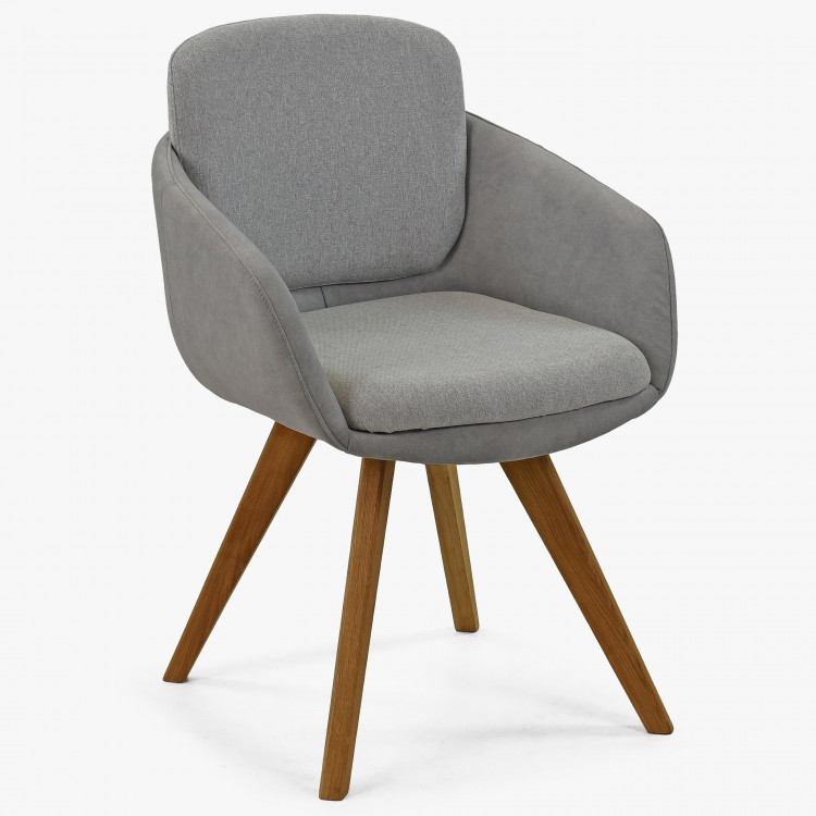 Étkezőszék szürke színű tölgyfa lábakkal  - 0