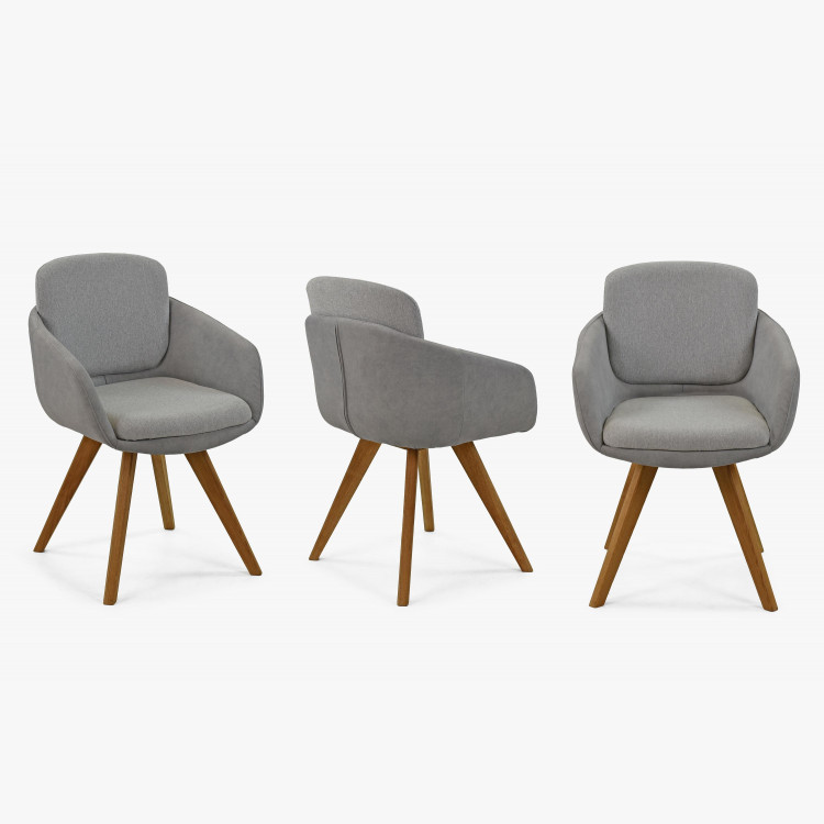 Étkezőszék szürke színű tölgyfa lábakkal  - 3