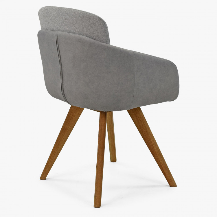 Étkezőszék szürke színű tölgyfa lábakkal  - 6