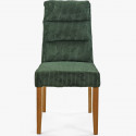 Zöld szék tölgyfa lábakkal, kordbársony anyaggal  - 3