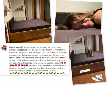 Tömör tölgyfa ágy ágyneműtartóval, Texas 200 cm  - 11