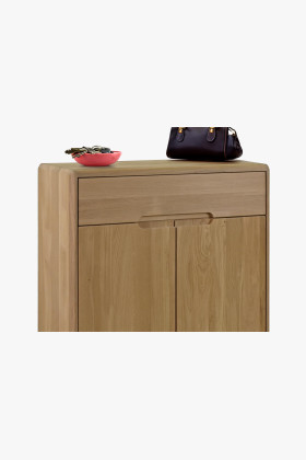 Tömör cipősszekrény, fehér tölgy  - 0 2