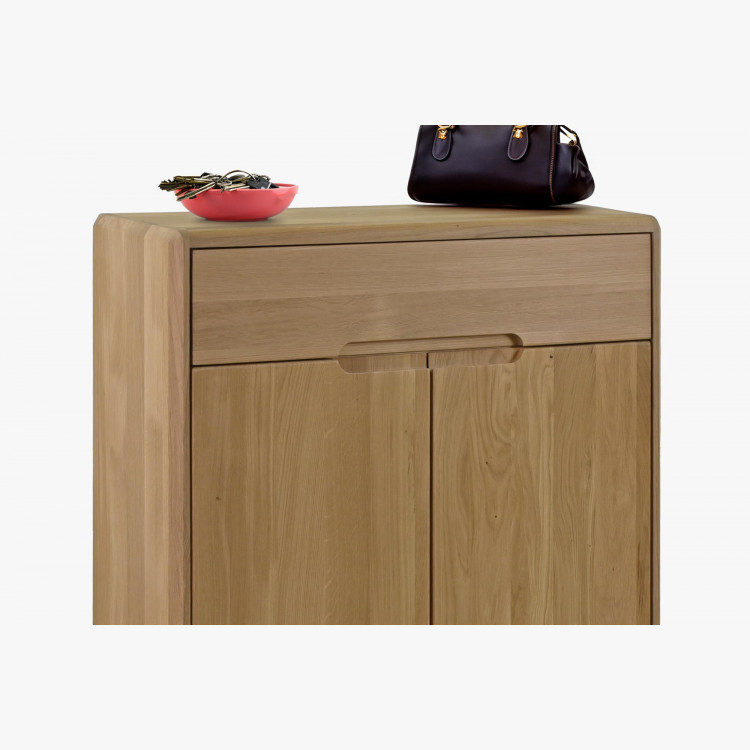 Tömör cipősszekrény, fehér tölgy  - 1