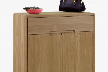 Tömör cipősszekrény, fehér tölgy  - 1