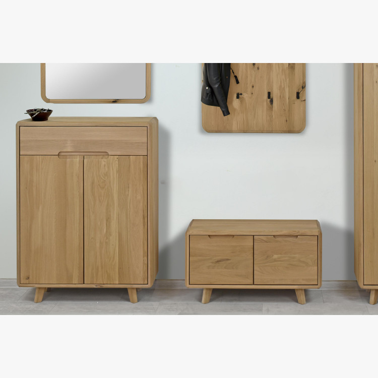 Tömör cipősszekrény, fehér tölgy  - 2