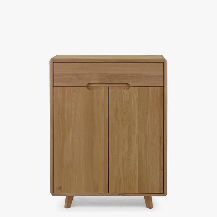 Tömör cipősszekrény, fehér tölgy  - 4