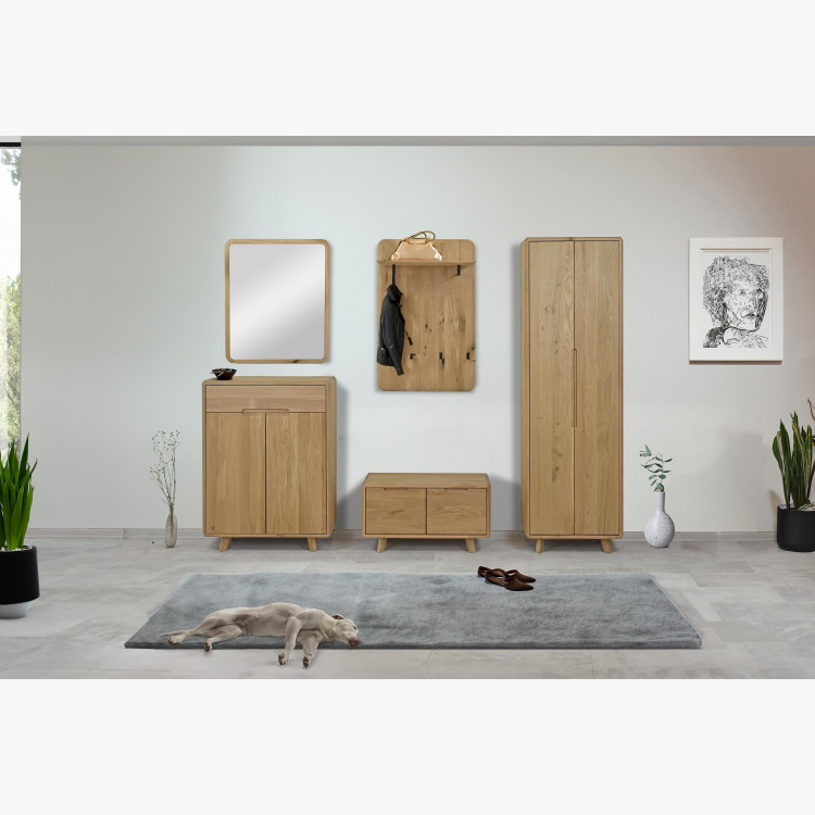 Tömör cipősszekrény, fehér tölgy  - 10