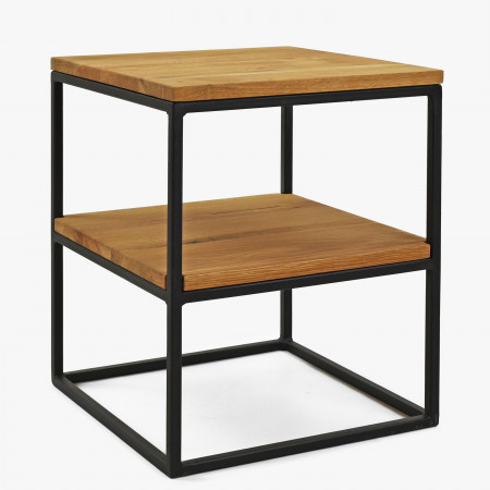 Tömör tölgyfa kisasztal typ 13  - 1