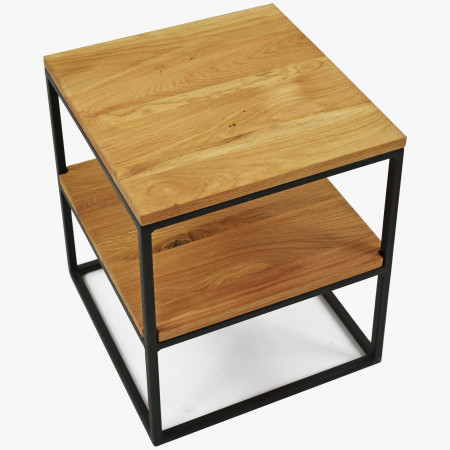 Tömör tölgyfa kisasztal typ 13  - 5