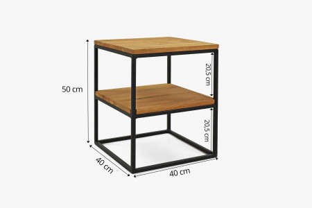 Tömör tölgyfa kisasztal typ 13  - 6