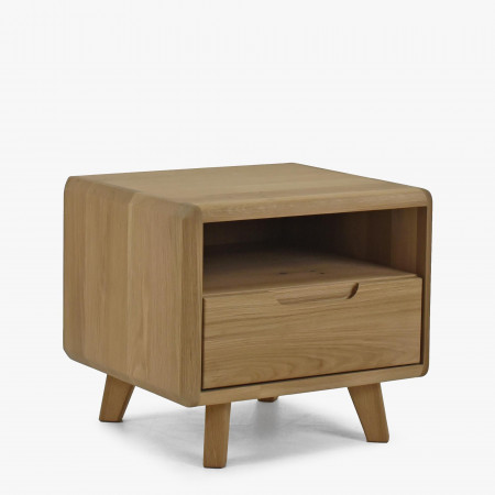 Éjjeliszekrény, tömörfa, fehér tölgy  - 1