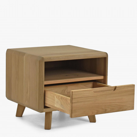 Éjjeliszekrény, tömörfa, fehér tölgy  - 2