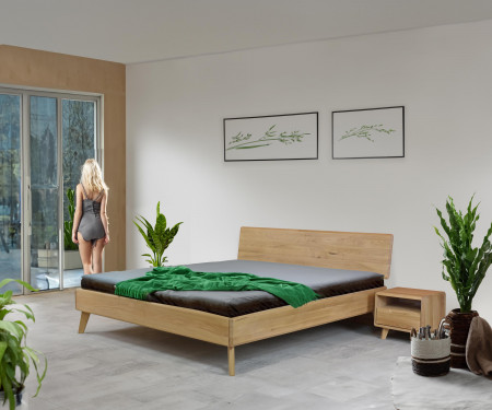 Éjjeliszekrény, tömörfa, fehér tölgy  - 5