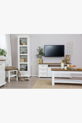 Provence stílusú egyajtós vitrin,  Vit 116  - 1 2