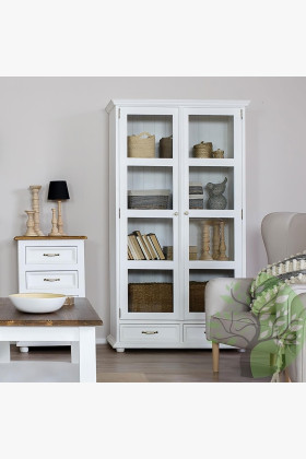 Kétszárnyú Provence vitrin - fa  - 1 2