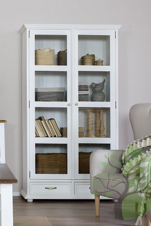 Kétszárnyú Provence vitrin - fa  - 1