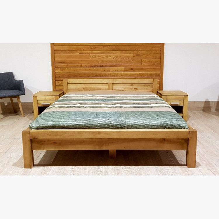 Bükk tömörfa ágy antik színű 140 x 200 cm  - 2