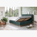 Kárpitozott ágy ágyneműtartóval zöld, 180 x 200 cm  - 4
