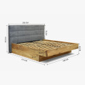 Fa ágykeret ágyneműtartóval 180 x 200, Klaudia  - 11