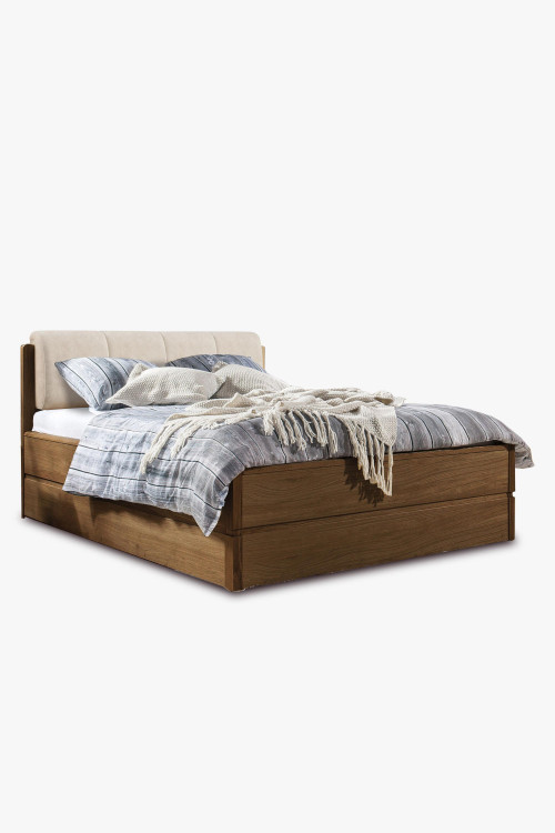 200 cm-es ágy ágyneműtartóval, Helsinki Égetett tölgy