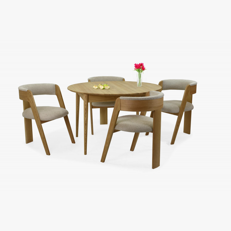 Fából készült kerek asztal, tölgyfából Ø 120 CM  - 8