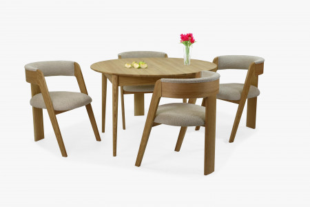 Fából készült kerek asztal, tölgyfából Ø 120 CM  - 8