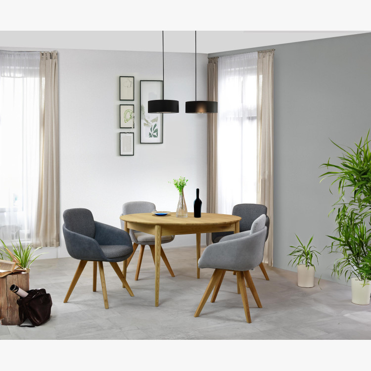 Fából készült kerek asztal, tölgyfából Ø 120 CM  - 9