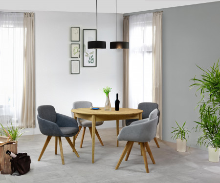 Fából készült kerek asztal, tölgyfából Ø 120 CM  - 9