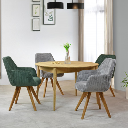 Fából készült kerek asztal, tölgyfából Ø 120 CM  - 10