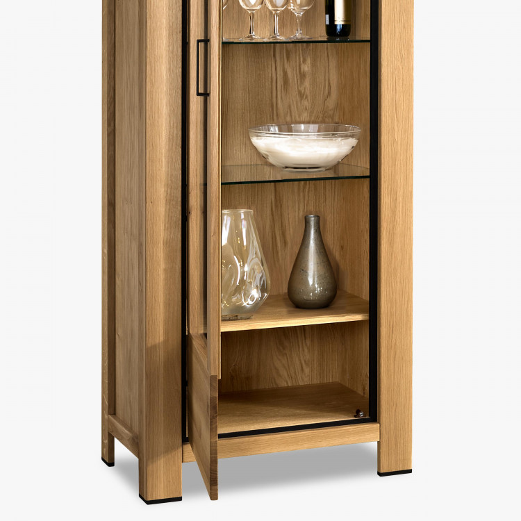 Egyajtós tölgyfa vitrin – balos  - 8