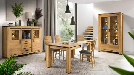 Tölgyfa dohányzóasztal 120 x 70 cm  - 5